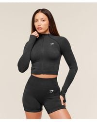 GYMSHARK - Vital Seamless Midi Zip 2.0 Pullover - Lyst