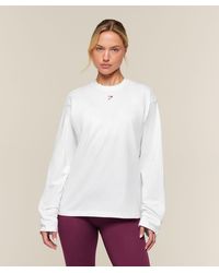 GYMSHARK - For The Ones Who Show Up Graphic Long Sleeve Top - Lyst
