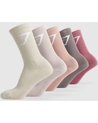 GYMSHARK - Crew Socks 5Pk - Lyst