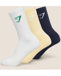 GYMSHARK - Crew Socks 3Pk - Lyst