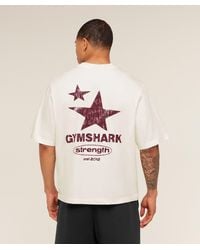 GYMSHARK - Strength Stars Washed Graphic T-Shirt - Lyst