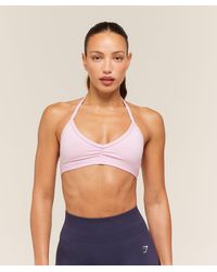GYMSHARK - Light Support Minimal Halterneck Bra - Lyst