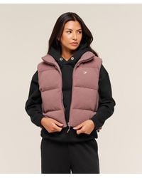 GYMSHARK - Borg Puffer Vest - Lyst
