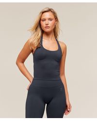 GYMSHARK - Soft Sculpt Halterneck Tank With Shelf - Lyst