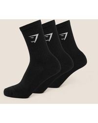 GYMSHARK - Crew Socks 3Pk - Lyst