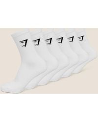 GYMSHARK - Crew Socks 6Pk - Lyst
