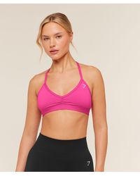 GYMSHARK - Minimal Halterneck Sports Bra - Lyst