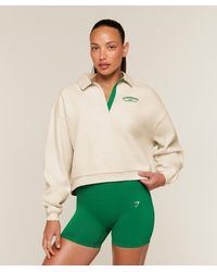 GYMSHARK - Cosy Luxe Campus Polo Sweatshirt - Lyst