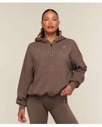 GYMSHARK - Power Washed 1/2 Zip Hoodie - Lyst