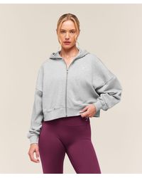 GYMSHARK - Training Oversized Boxy Zip Through Hoodie - Lyst