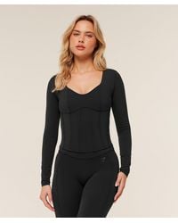 GYMSHARK - Corset Long Sleeve Crop Top - Lyst
