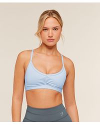 GYMSHARK - Ruched Strappy Sports Bra - Lyst