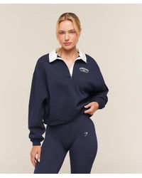 GYMSHARK - Cosy Luxe Campus Polo Sweatshirt - Lyst
