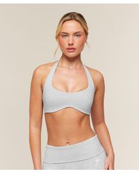 GYMSHARK - Cottonmove Halterneck Sports Bra - Lyst