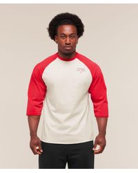 GYMSHARK - Retro Collegiate 3/4 Sleeve T-Shirt - Lyst