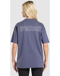 GYMSHARK - Trace Graphic Oversized T-Shirt - Lyst