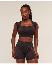 GYMSHARK - Adapt Houndstooth Midi Top - Lyst