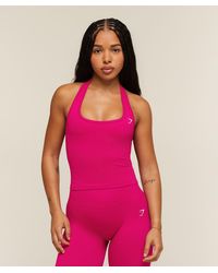 GYMSHARK - Adapt Solid Halter Neck Tank - Lyst