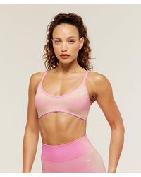 GYMSHARK - Blush Seamless Light Support Sports Bra - Lyst