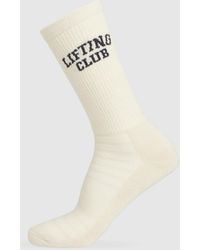 GYMSHARK - Lifting Club Graphic Crew Sock Single - Lyst