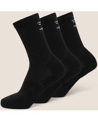 GYMSHARK - Performance Crew Socks 3Pk - Lyst