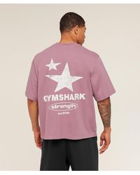 GYMSHARK - Strength Stars Washed Graphic T-Shirt - Lyst