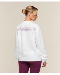 GYMSHARK - For The Ones Who Show Up Graphic Long Sleeve Top - Lyst