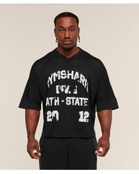 GYMSHARK - Graphic Mesh Oversized T-Shirt - Lyst