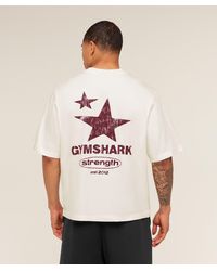 GYMSHARK - Strength Stars Washed Graphic T-Shirt - Lyst