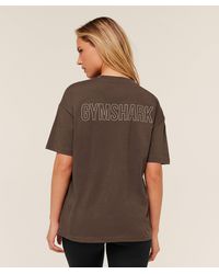 GYMSHARK - Trace Graphic Oversized T-Shirt - Lyst