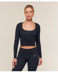 GYMSHARK - Cottonmove Midi Long Sleeve Top - Lyst