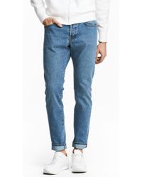 H&M Slim Regular Tapered Jeans - Blue