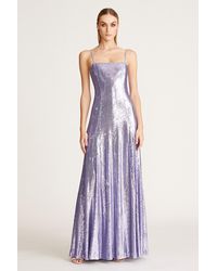 Halston Charlotte Sequins Gown - Purple