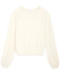 Co. White Peasant Sleeve Raglan Jumper