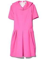 Dice Kayek Full Skirt Dress In Fuchsia - Pink