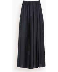 Tibi Feather Weight Pleated Pull On Skirt - Blue