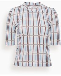 Rosetta Getty Cropped Sleeve T-shirt Jersey - Multicolour