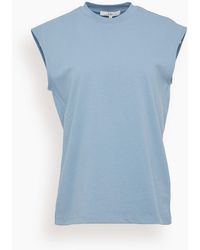 Tibi Mock Neck T-shirt - Blue