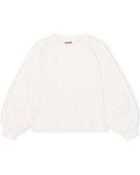Ganni Software Isoli Crewneck Sweatshirt - White