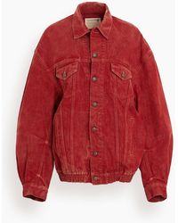 Red Jean and denim jackets for Women | Lyst