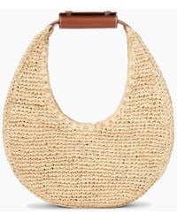 STAUD - Moon Raffia Tote Bag - Lyst