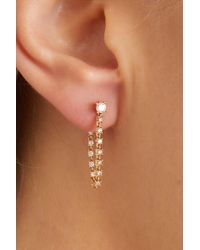 Vintage La Rose Diamond Chain Earrings - Metallic