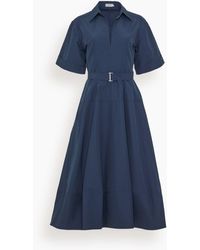 Jonathan Simkhai - Deanna Short Sleeve Belted Midi Dress - Lyst