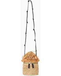 STAUD - Tiki Raffia Bag - Lyst