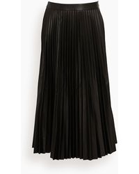 PROENZA SCHOULER WHITE LABEL Faux Leather Pleated Skirt - Black