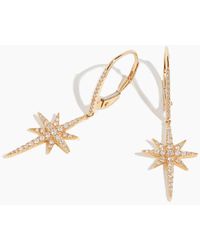 Vintage La Rose Diamond Starburst Drop Earrings - Metallic