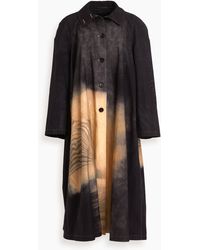 Lemaire Printed Overcoat - Black