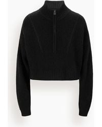 STAUD - Cropped Hampton Cashmere Sweater - Lyst