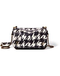 Jérôme Dreyfuss Bobi Bag In Pied De Coq Snakeskin - Black