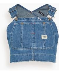 R13 - Overall Bib Bustier - Lyst